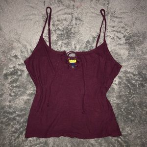 Lace Up Spaghetti Tank Top